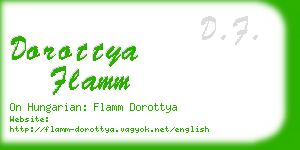 dorottya flamm business card